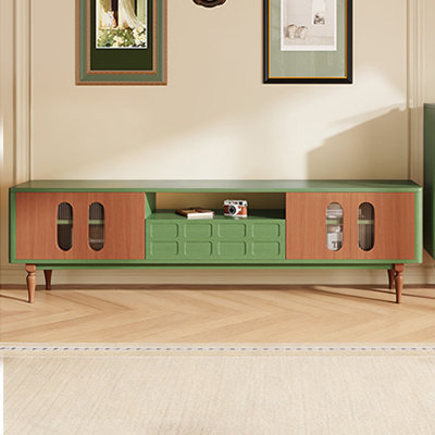 Meuble télé moderne en bois manufacturé vert