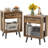 Rustic Brown Nightstand - Unique Design With Ample Storage For Bedroom & Living Room-110967877