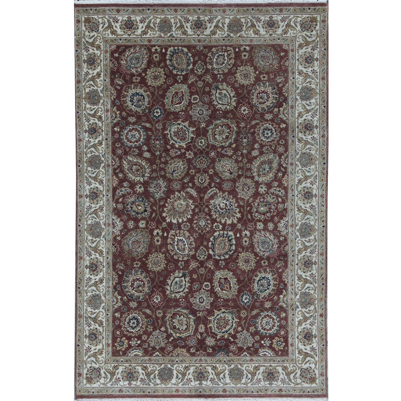 Tapis rouge noué à la main de haute qualité