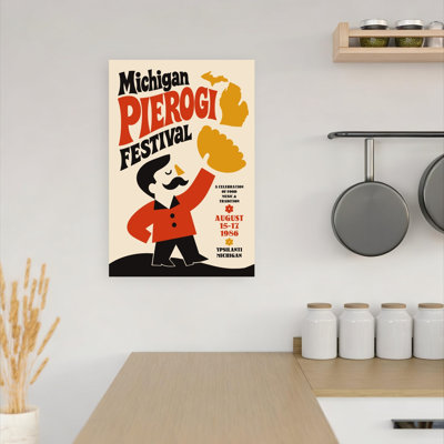Michigan Pierogi Festival Retro Traditional Vintage Wall Art