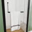 Porte de douche à pivot demi-cadre 28 po x 29,2 po x 72 po, verre trempé 1/4 po, largeur réglable 1,2 po, installation réversible
