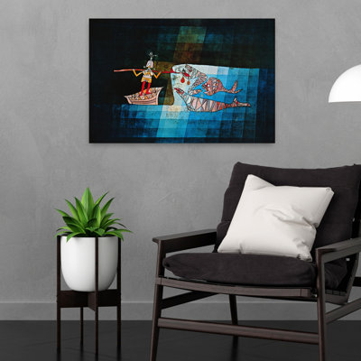 «Sinbad The Sailor Classic Fish Beach», reproduction d'art