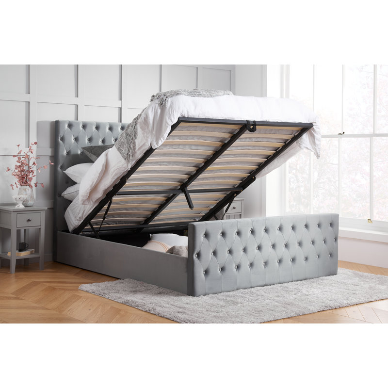 Palermo Upholstered Ottoman Bed, Double (4'6)