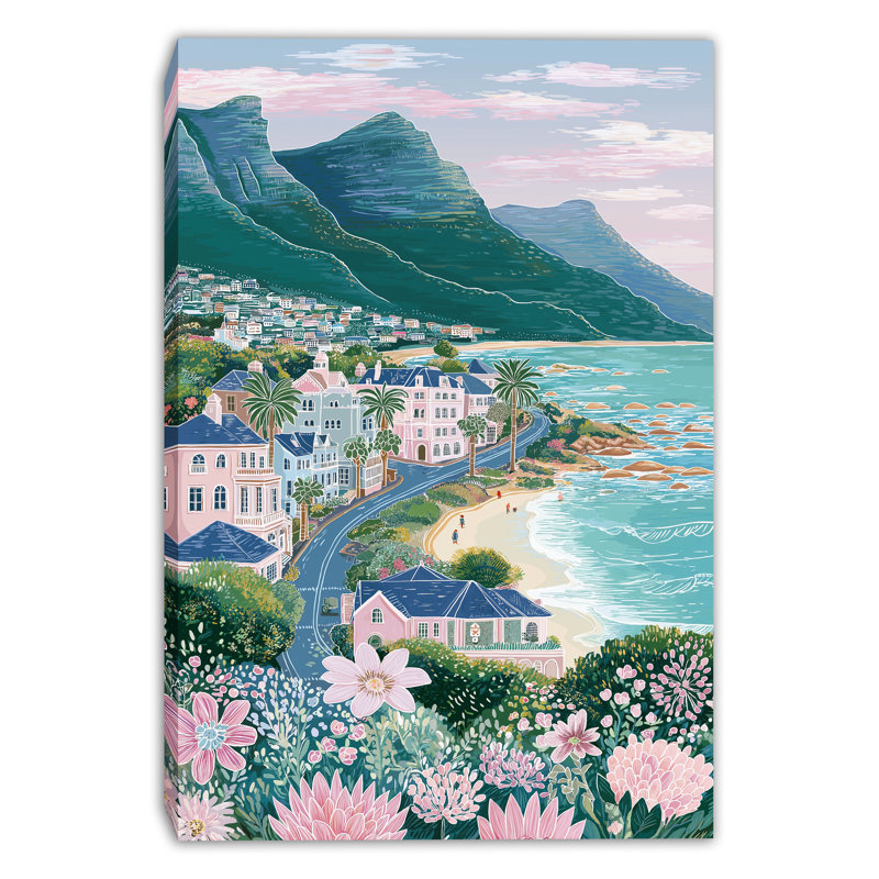 Art mural sur toile bord de mer, H 36 po x l 24 po x P 1,5 po