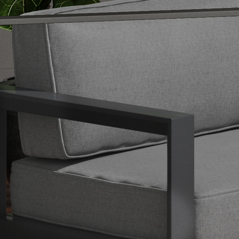 Canapé modulaire d'extérieur à 5 places avec coussins Greyson
