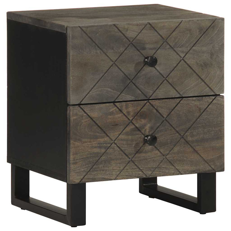 Aloka 40cm W Metal Bedside Table