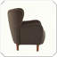 Fauteuil club à oreilles rembourré pour le confort de votre maison