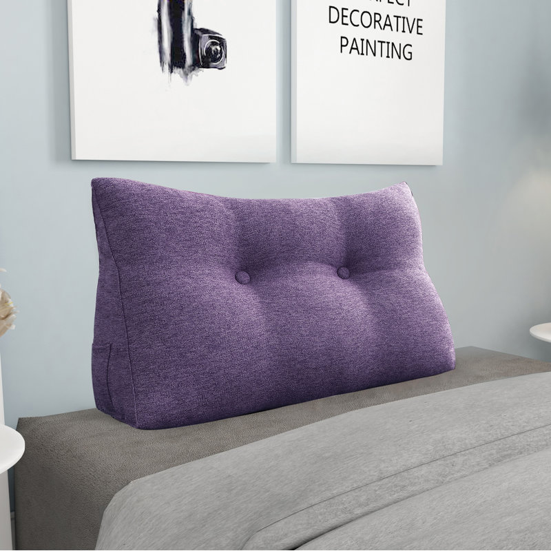 Reading Headboard Pillow , 50cm H x 80cm W, Purple