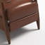 Fauteuil inclinable moderne en cuir Irie Mid-Century avec structure en bois massif-911333720