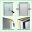 Miroir en aluminium à angle droit avec cadre en aluminium - Miroir d'appoint mural-1732595036-1732595011