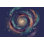 Papier peint galaxie abstrait foncé spirale vortex amovible aquarelle coups de pinceau