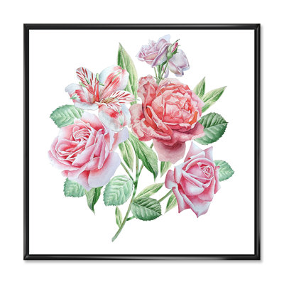«Spring Flowers Alstroemeria Rose», peinture sur toile