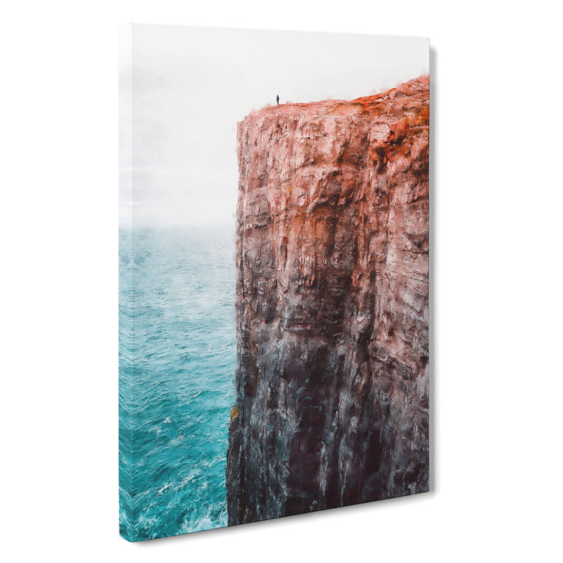 The Top Of The Cliff - Wrapped Canvas Print, 60cm H x 40cm W x 3cm D