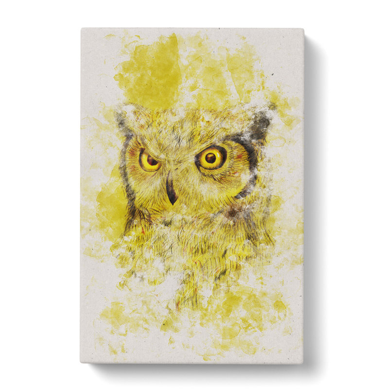Sketch Of An Owl - Wrapped Canvas Painting, 91cm H x 60cm W x 3cm D