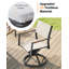 Ensemble de chaises de patio pivotantes, ensemble de 2 chaises de salle à manger d'extérieur en aluminium Never-Rust-236610538-236610539