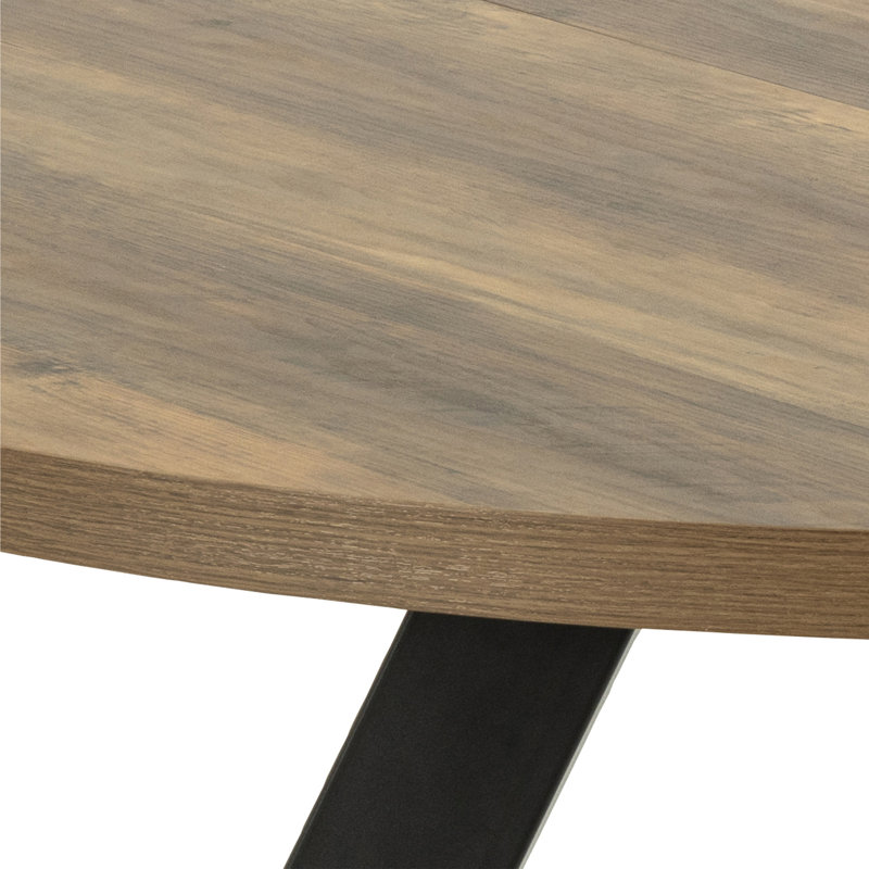 Anacarolina Extendable Round Metal Base Dining Table