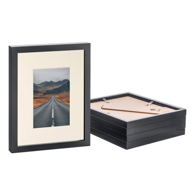 Photo Frames with 4" x 6" Mount - 8" x 10" - Black/Ivory