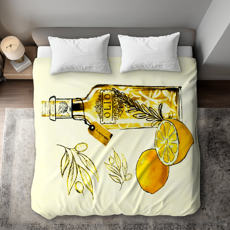 Olive Oil and Lemons Duvet Cover | Object Kitchen Decor