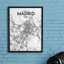 Madrid City Map - No Frame Print-1448801790