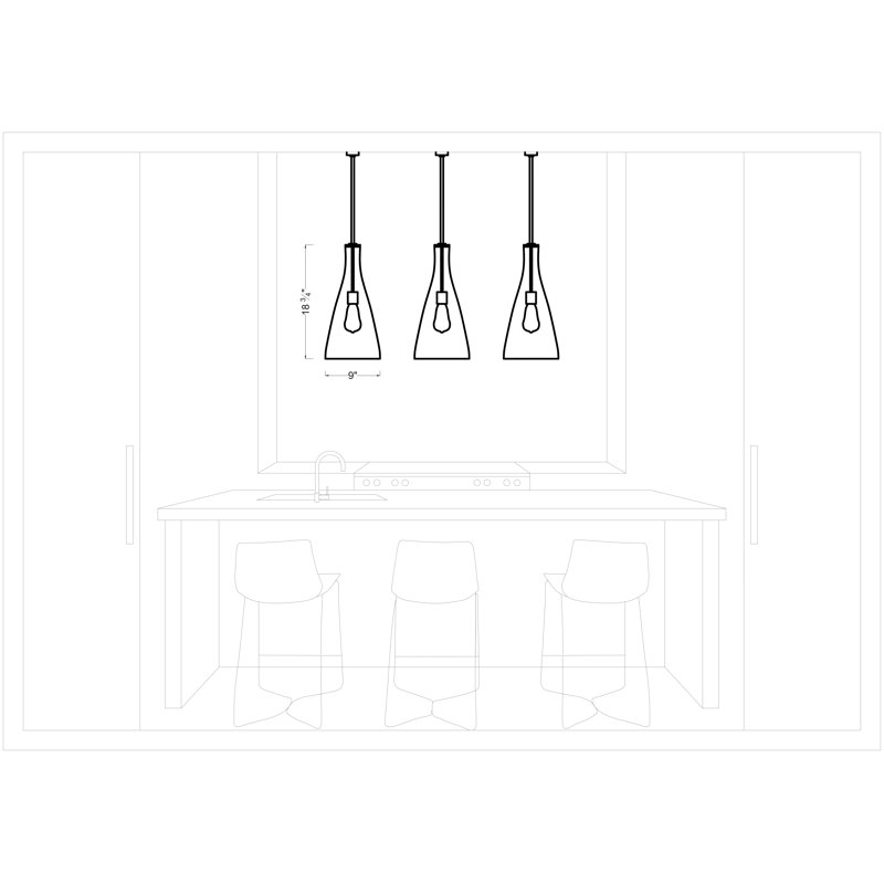 Luminaire suspendu à une lumière Arilda , Nickel brossé