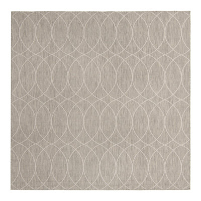 Tapis treillis d'extérieur gris clair