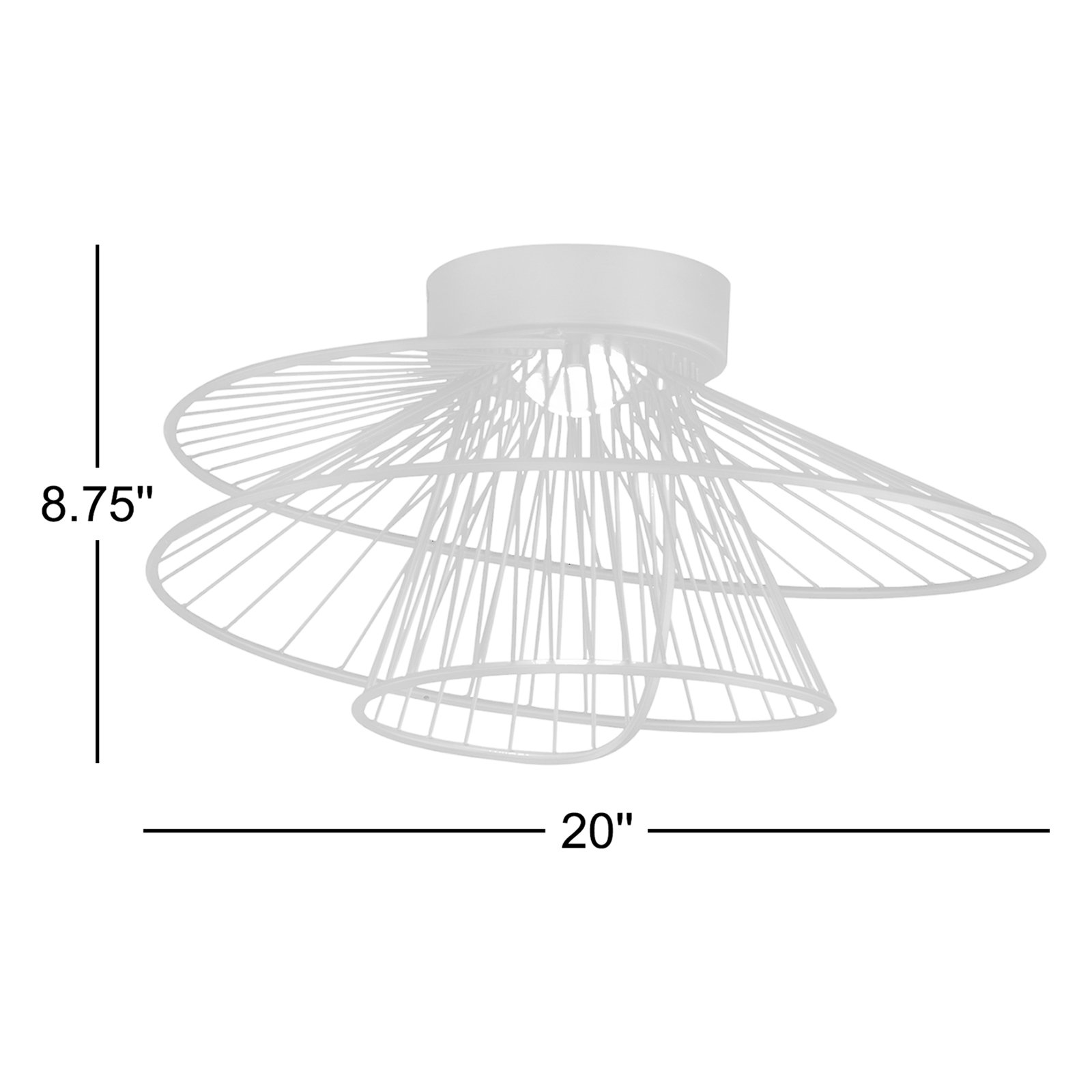 Cusack Single Light Flush Mount, Matte White