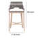 Tabouret de bar et de comptoir en bois massif