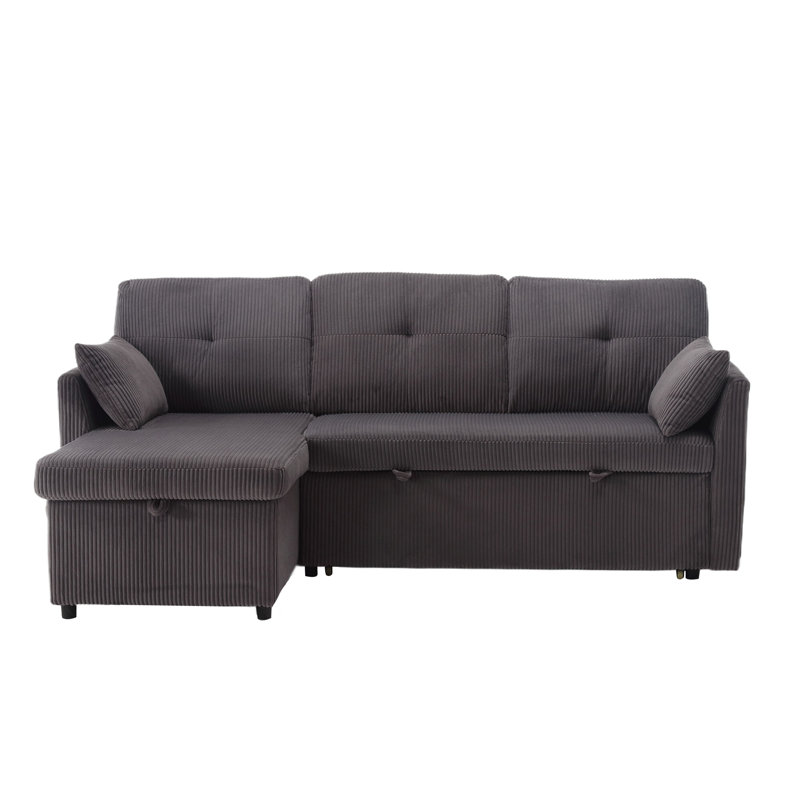Amry 4 Seater Sofa Bed, Grey Velvet