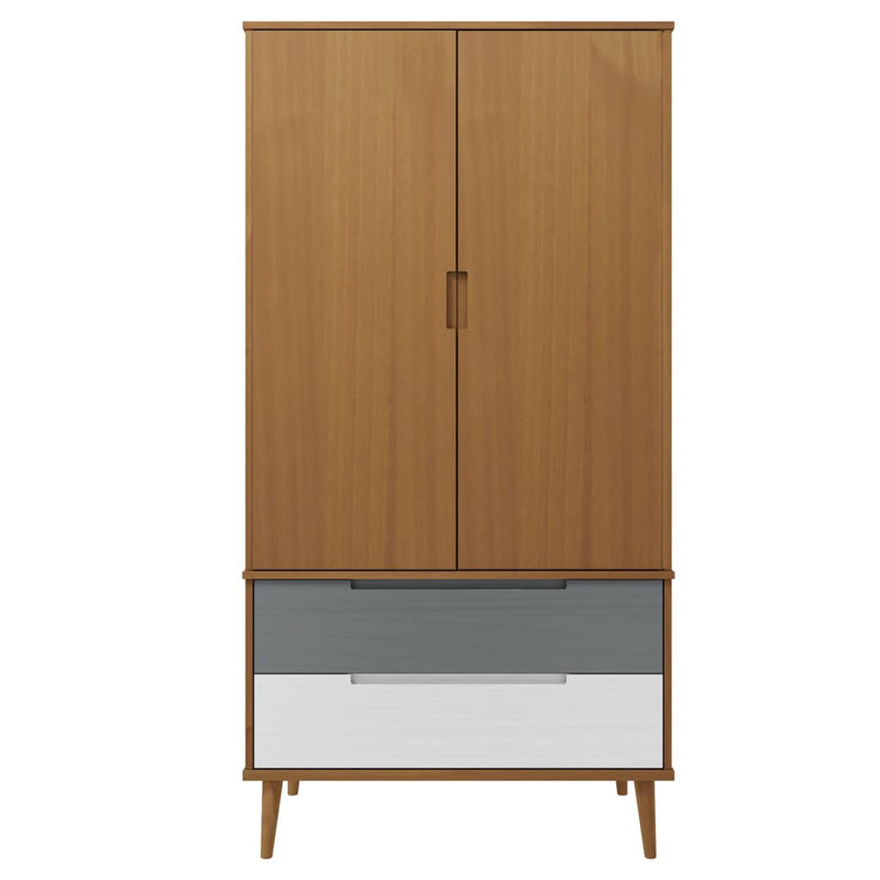 Neeme 2 Door Wardrobe, Brown