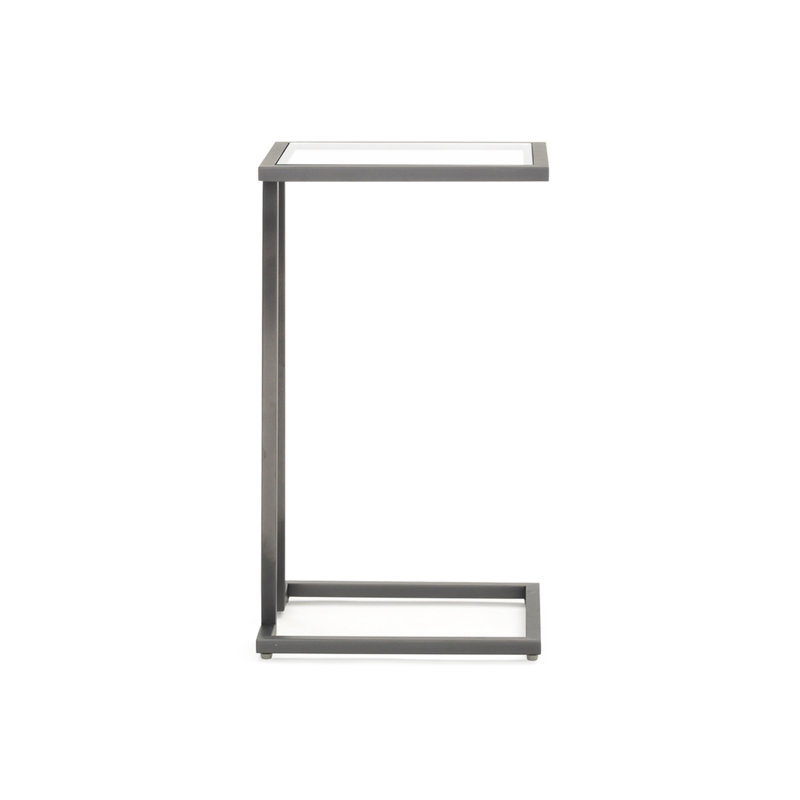 Vienna Pull Up Table - Glass Top, Pewter