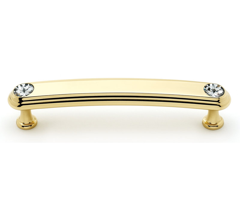 Classic Traditional Bar Pull, Polished Brass, 4"