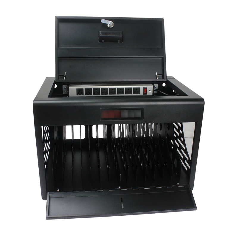Station de charge verrouillable pour ordinateur portable - version noire et verrou, Black