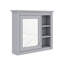 Armoire de salle de bain avec miroir, armoire à pharmacie 30 po x 28 po avec porte miroir, armoire à miroir murale avec 3 tablettes ouvertes-1073531437