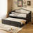 Twin Daybed With Trundle, Twin Size Daybed With 2 Storage Drawers, Wooden Sofa Bed With Upholstered Button Tufted Backrest For Living Room, Bedroom, Guest Room,Black-1237684726