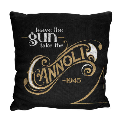 Northwest Paramount The Godfather Cannoli Jacquard Throw Pillow, Movie Decor, 20 Inches In Multi