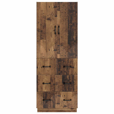  Cabinet Set 2 Pcs Engineered Wood Storage Modular Home Unit Compact