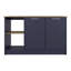 Îlot de cuisine Juniper avec grand comptoir de salle à manger, armoire à deux portes avec tablettes de rangement intérieures et deux tablettes ouvertes-609881953
