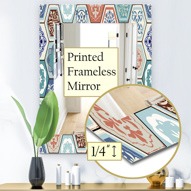 Mid-Century Traditional Accent Mirror, 39.4" H x 29.5" W