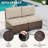 2-Person Armless Outdoor Seating Group With Coffee Chair-526783978