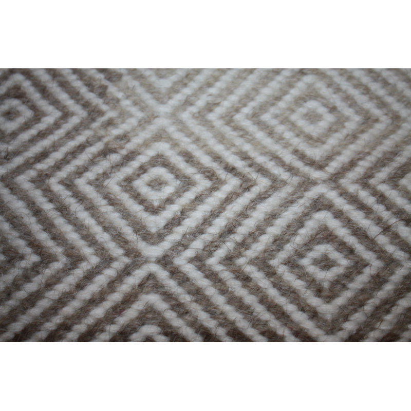 Peacham Geometric Wool Hand Woven Area Rug, Rectangle 140 x 200cm