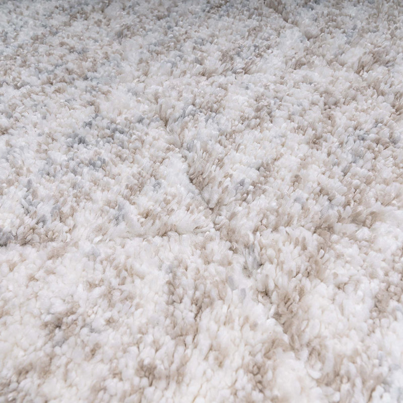 Tapis à motif de treillis Talas crème, Rectangulaire 3 pi x 5 pi