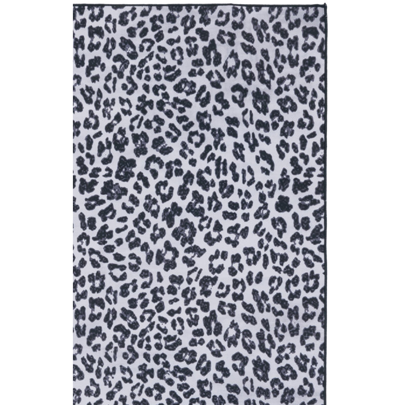Tapis à imprimé animal ivoire / noir, Rectangle 3 pi x 5 pi