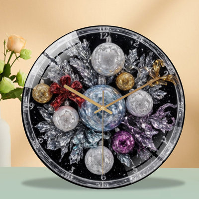 Horloge murale en verre 12 po