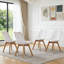 Ensemble de 4 chaises de salle à manger avec pieds en bois massif et assise rembourrée-726302067