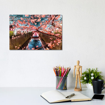 Cherry Blossom At Meguro Canal II by Philippe Hugonnard - Wrapped Canvas Gallery-Wrapped Canvas Giclée