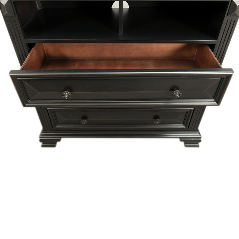 Commode 3 tiroirs Bourges Chill, Noir antique