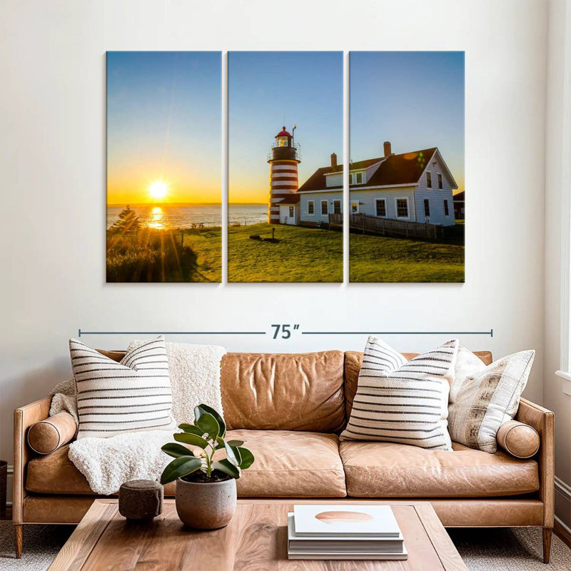 Aletra West Quoddy Lighthouse, 28" H x 45" W