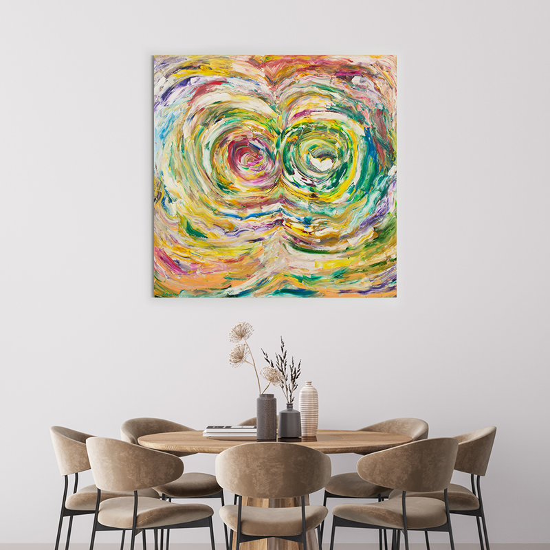 Owl Painting by Irina Gorbman, 36" H x 36" W