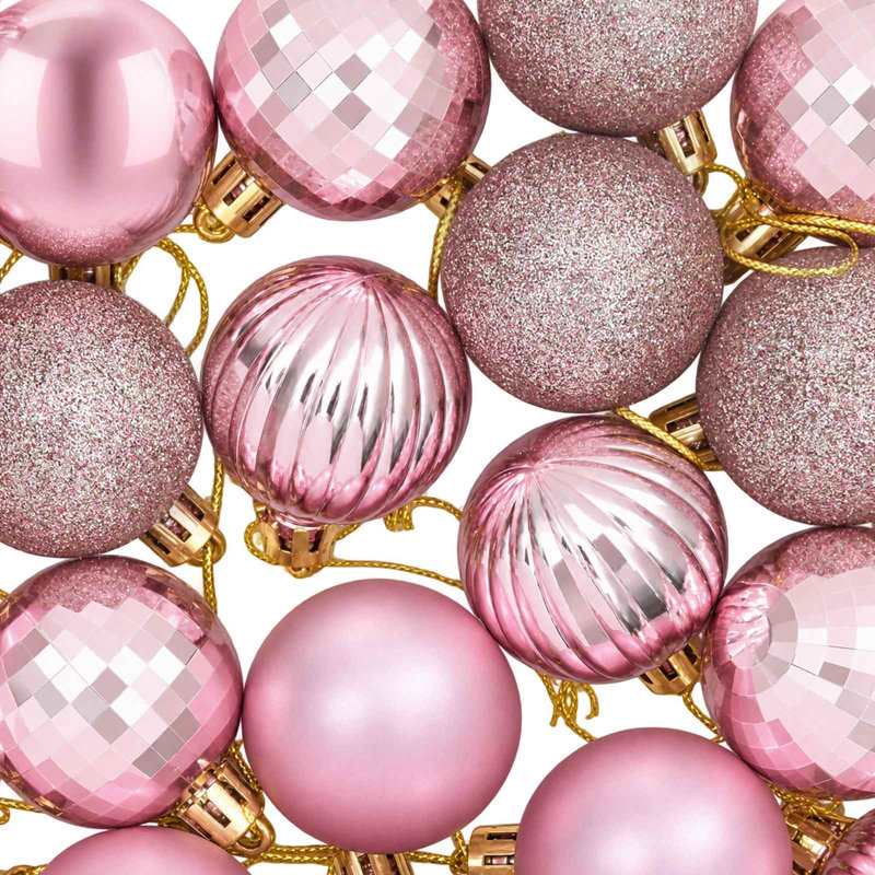 4 cm Polystyrene Shatterproof Bauble, Pink