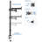 Dual Monitor Extra Tall Desk Mount